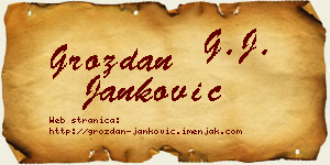 Grozdan Janković vizit kartica